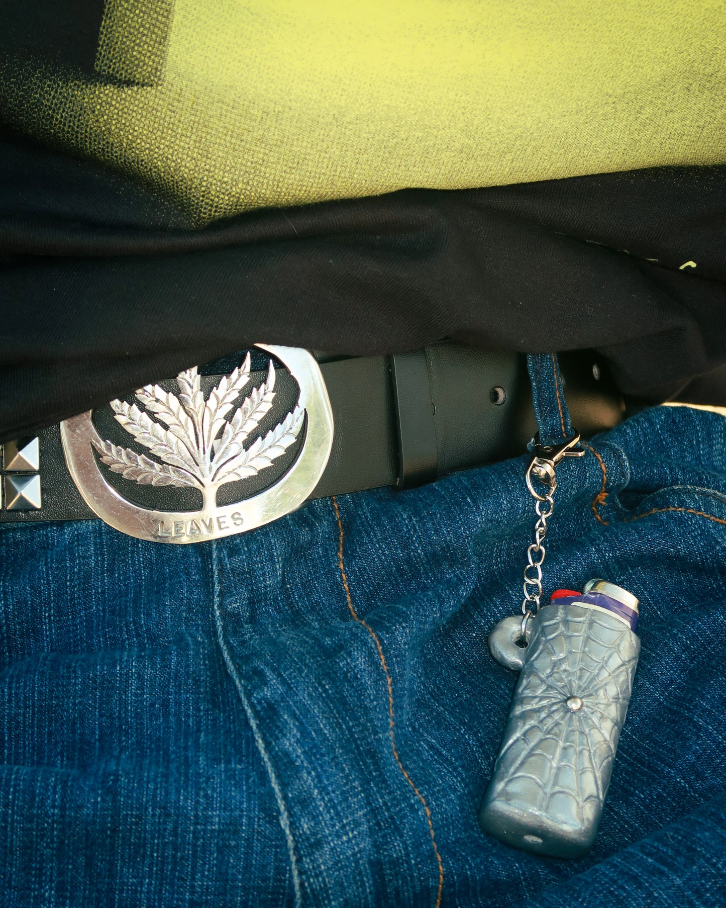 Chrome Spiderweb Lighter Cover