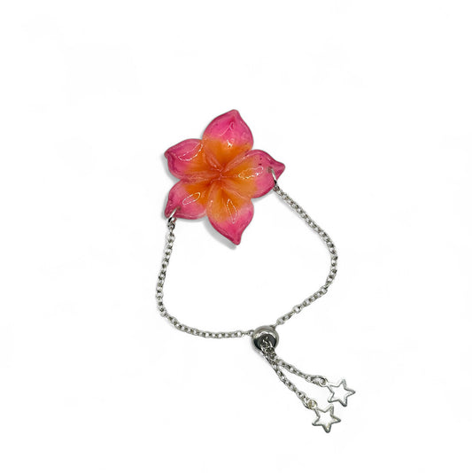 Tropical Flower Slider Bracelet