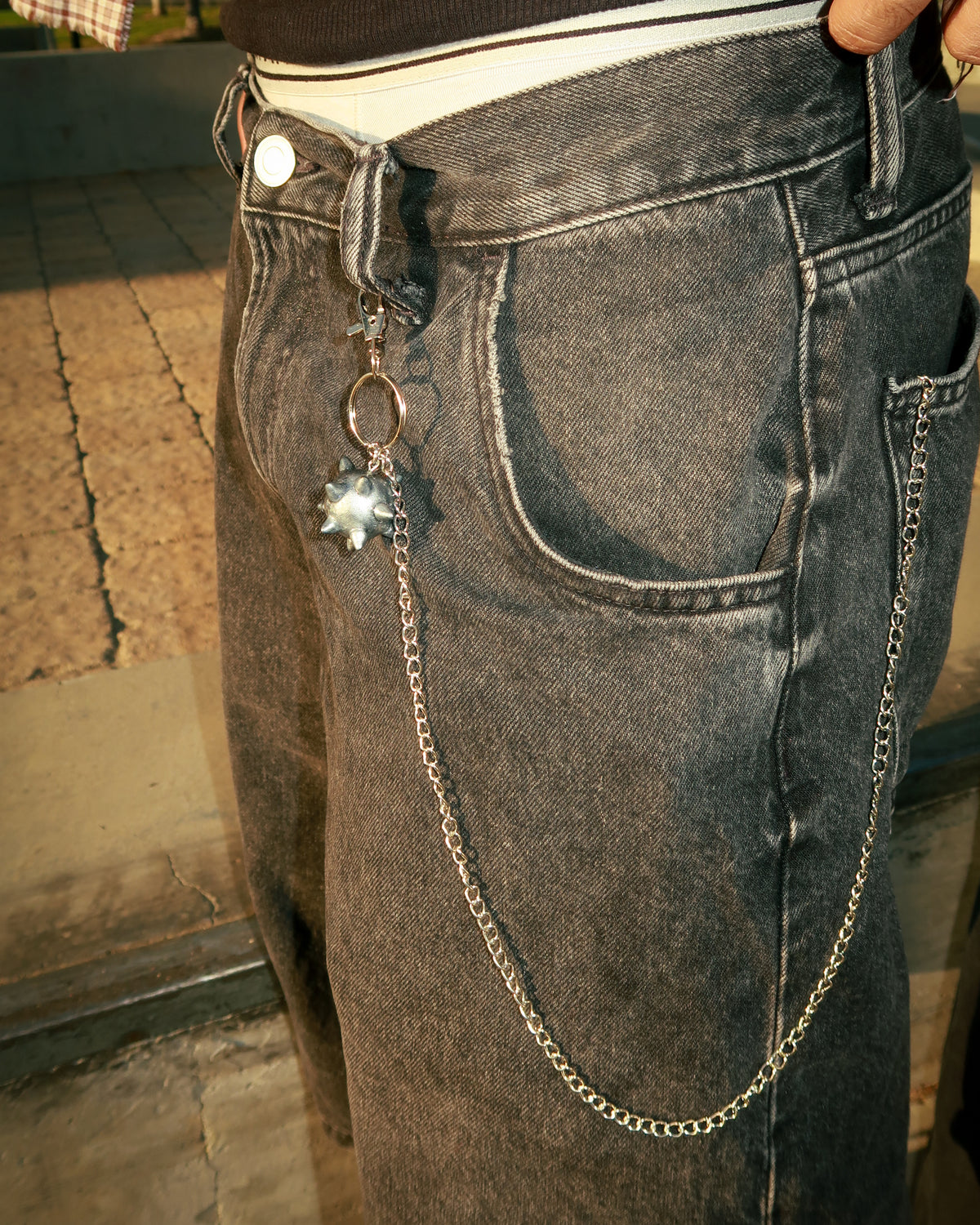 Spiked Ball Wallet Chain