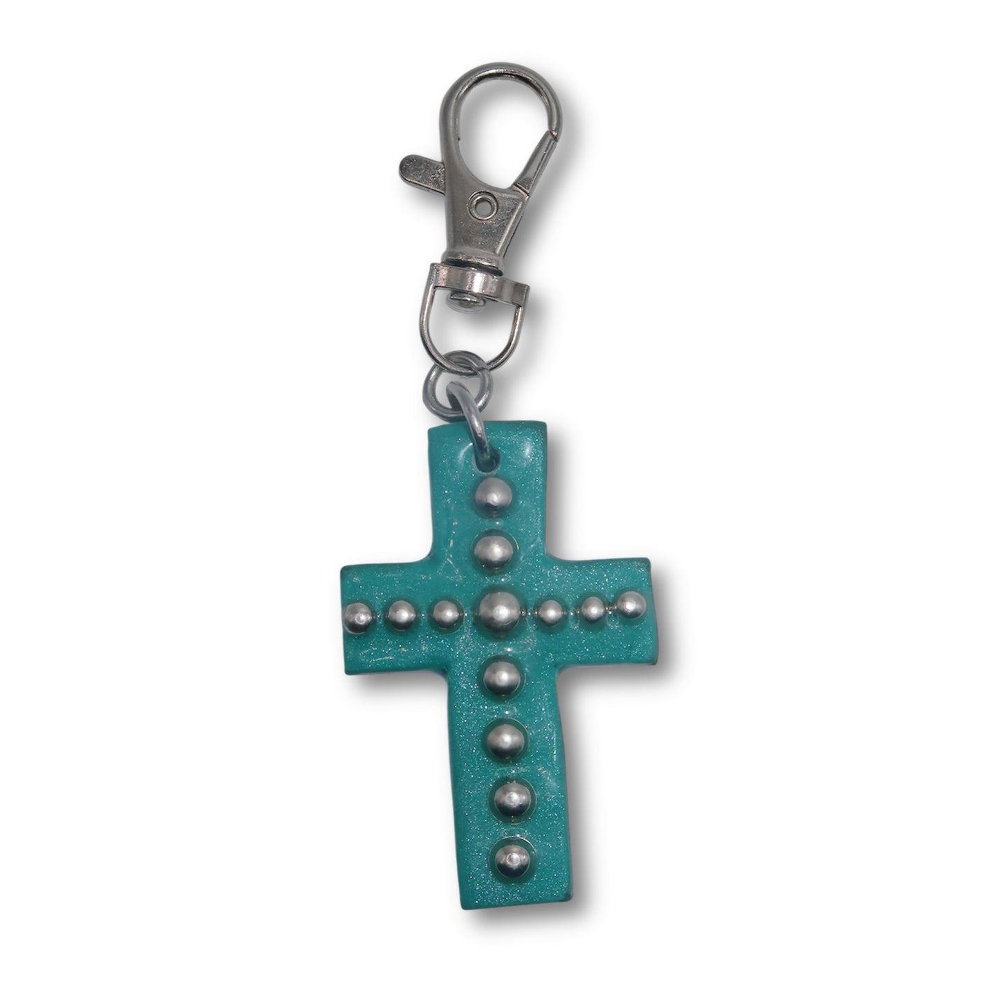 Studded Cross Bag Charm