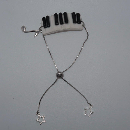 Adjustable Piano Key Slider Bracelet