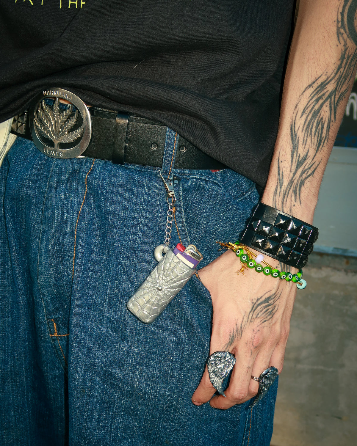 Chrome Spiderweb Lighter Cover