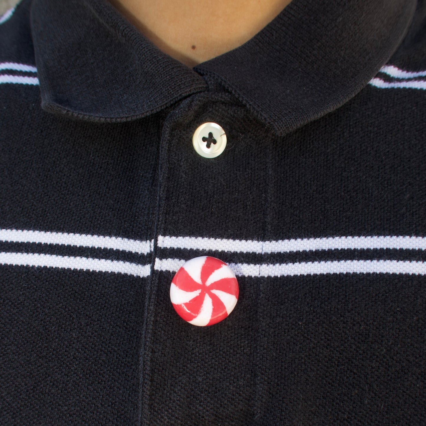 Peppermint Button Cover