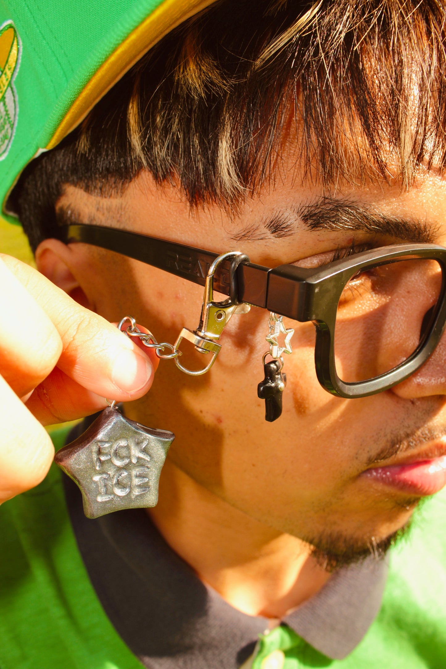 Cross Eyeglasses Charm