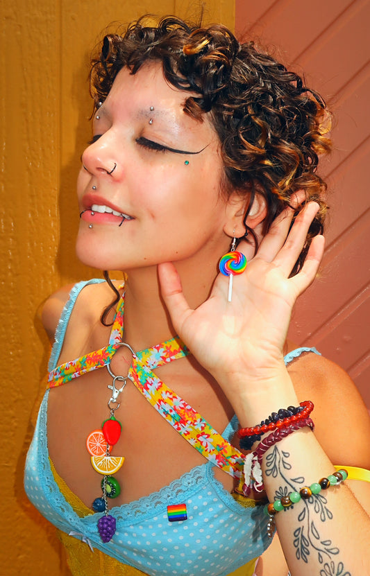 Rainbow Lollipop Earrings