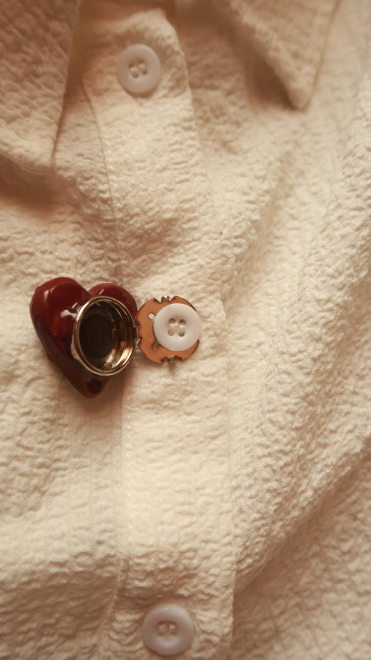 Broken Heart Button Cover