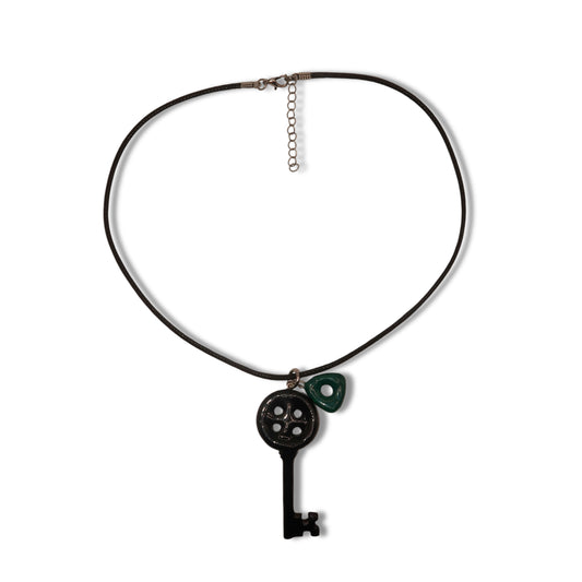 Coraline Button Key Necklace