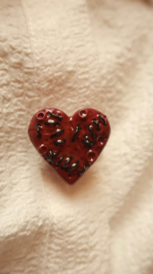 Broken Heart Button Cover
