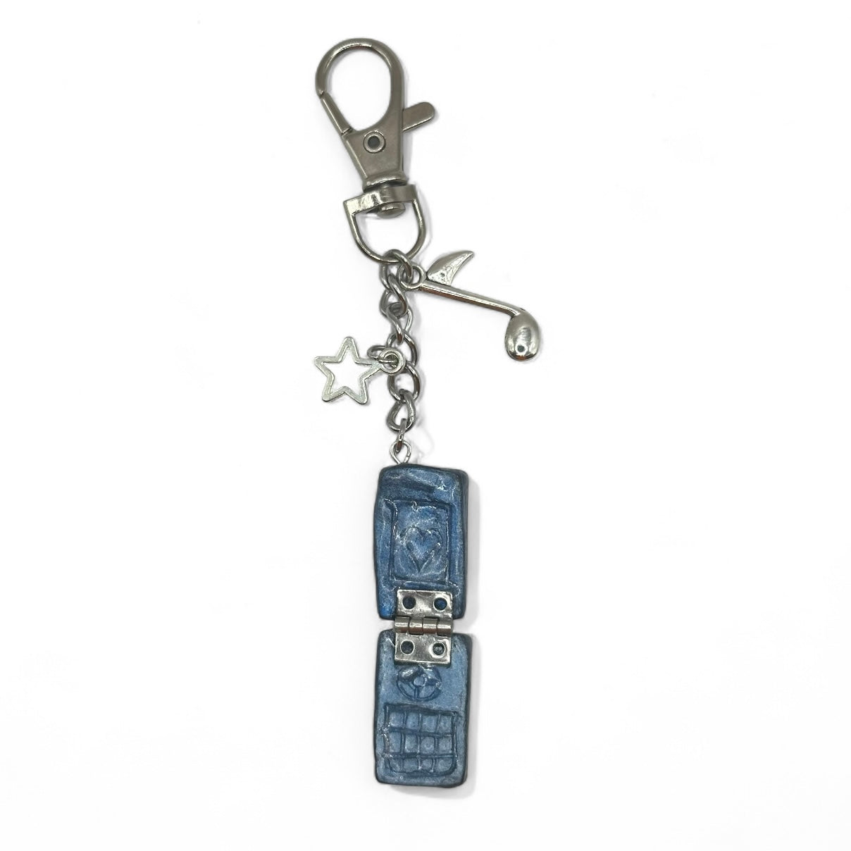 Y2k Flip Phone Keychain