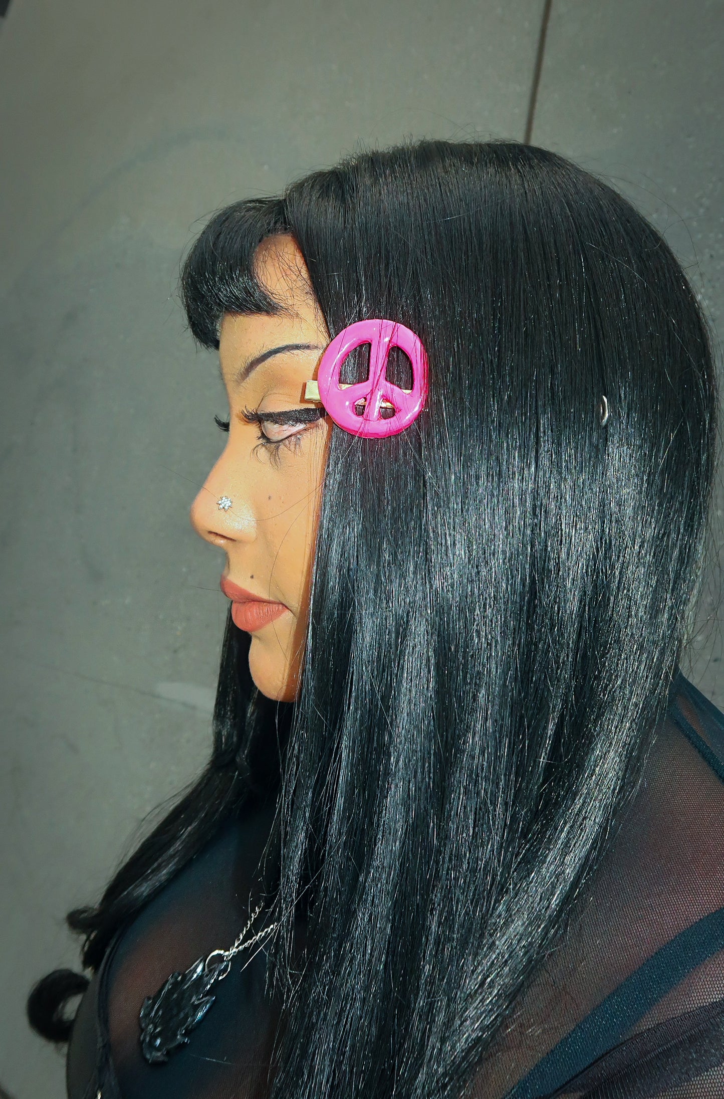 Peace Sign Hair clip