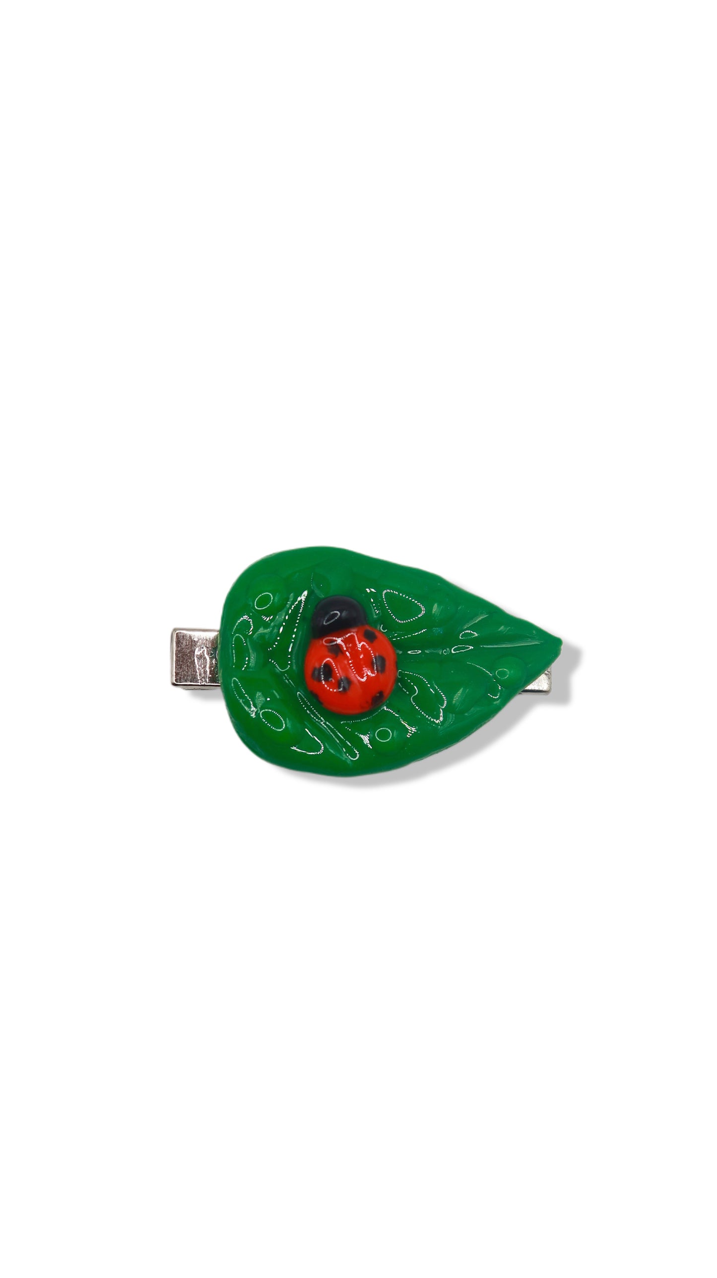 Ladybug Leaf Hair Clip