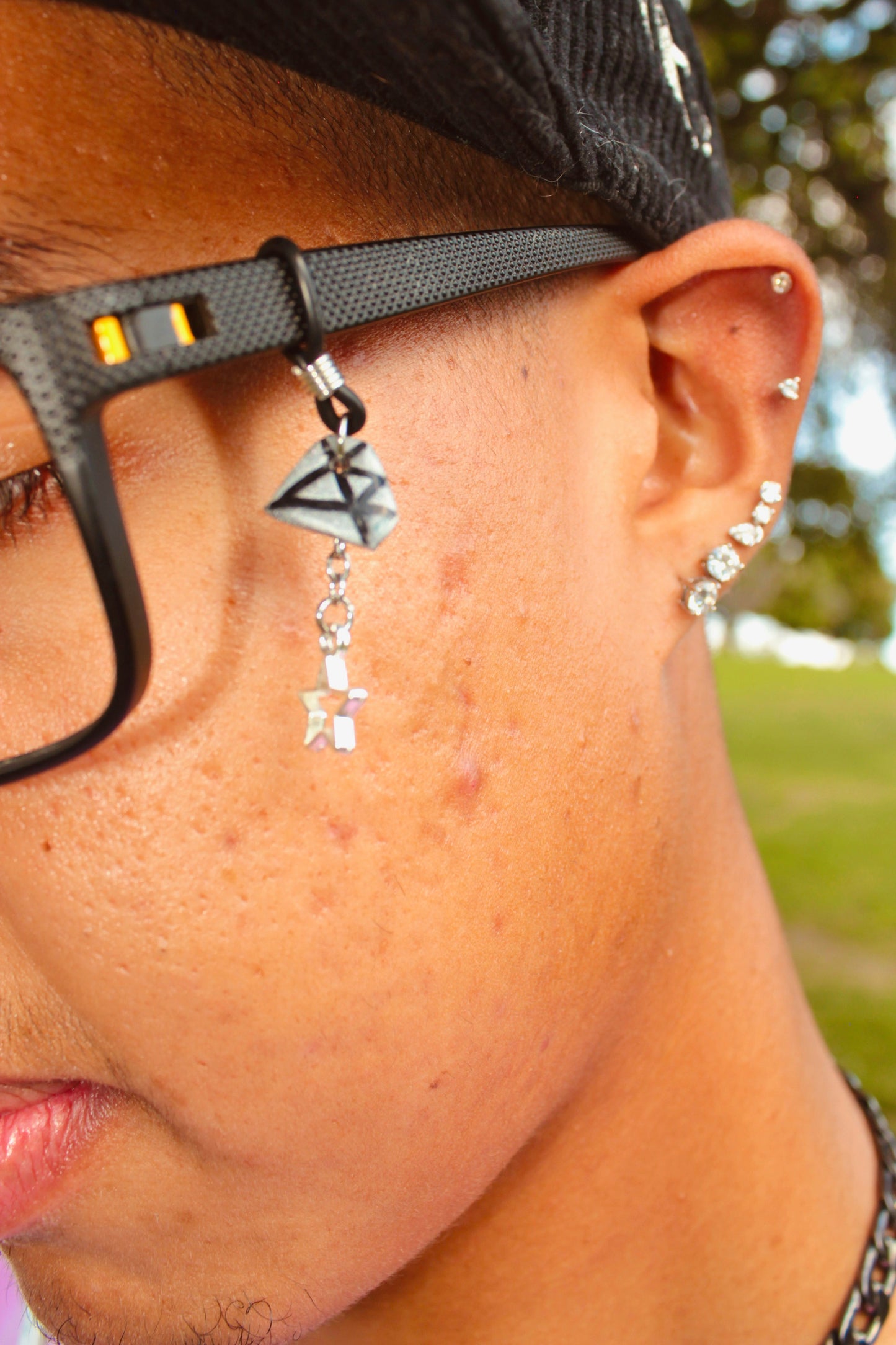Diamond Eyeglasses Charm