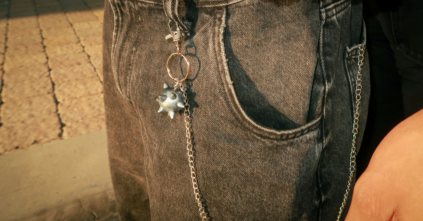Spiked Ball Wallet Chain
